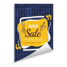 Adesivo Perfurado Perfurado  4x0 Brilho Sem acabamento 